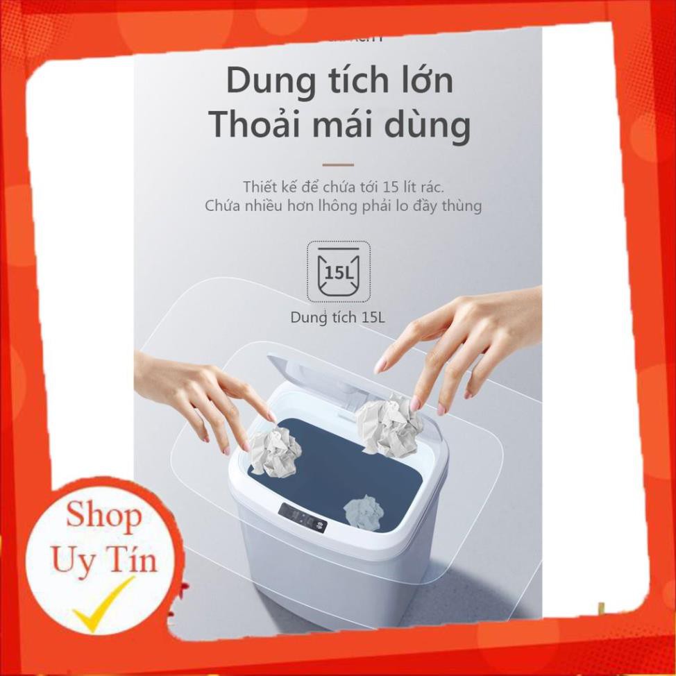 [Giá Sập Sàn] <Hot> Thùng Rác Thông Minh Cảm Ứng Tự Động Đóng Mở Chạy Pin <Rẻ Vô Địch>