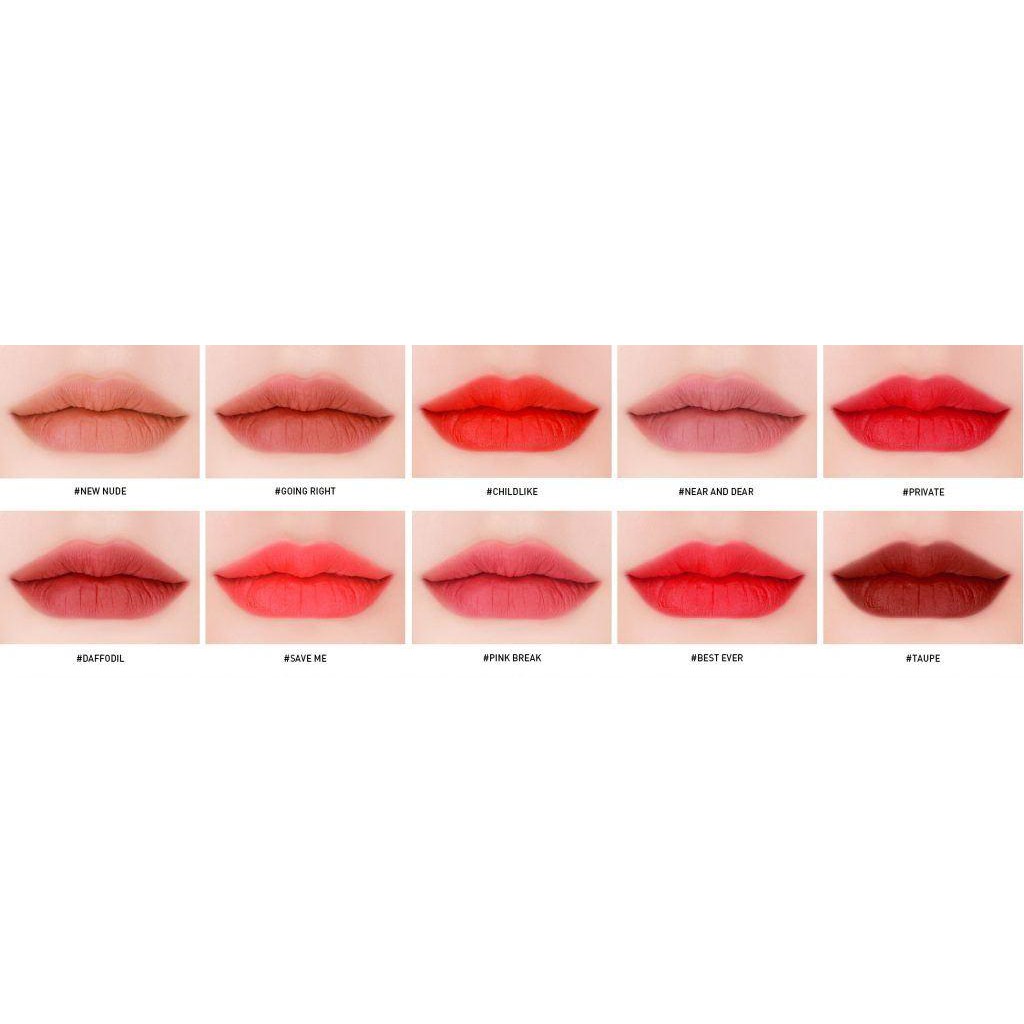 Son kem lì 3CE Velvet Lip Tint #Save Me + Gương trang điểm mini xinh xắn