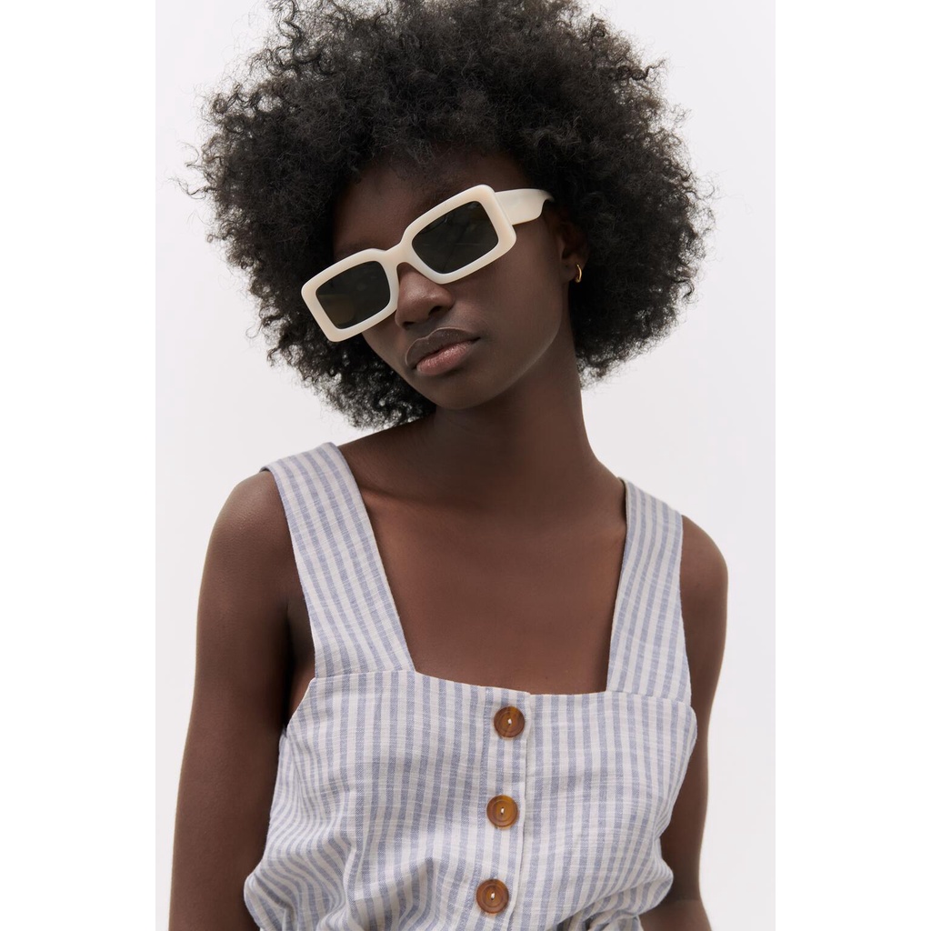 ZARA -Bộ jumpsuit sọc thắt lưng nữ 00387065104