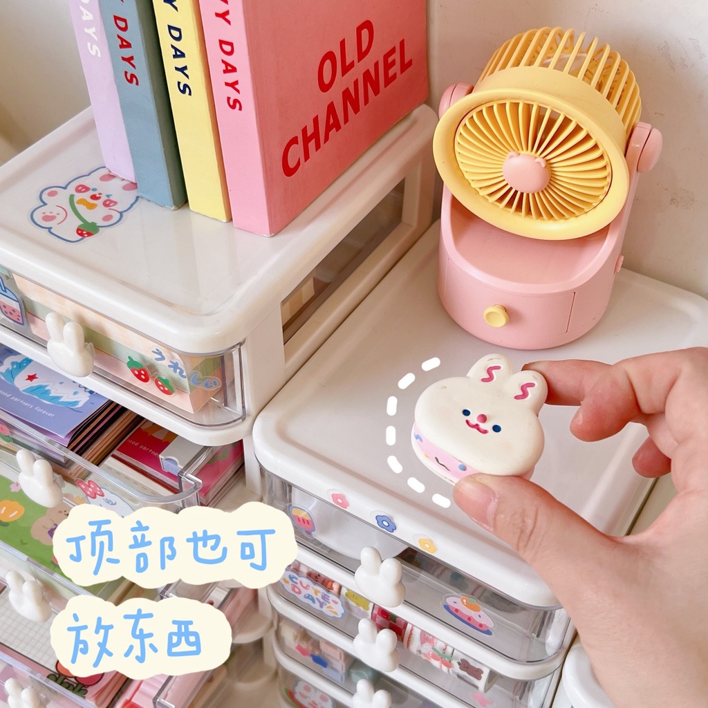 Tủ mini ulzzang tầng để bàn đựng phụ kiện, make up, đồ dùng cá nhân, văn phòng phẩm, đồ cho bé, học tập, làm việc, decor