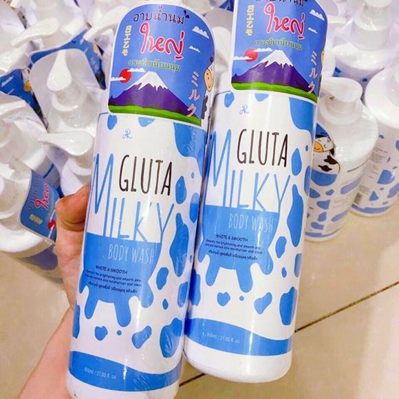 Cặp Sữa Tắm Con Bò Gluta Milky Thái Lan 650ml