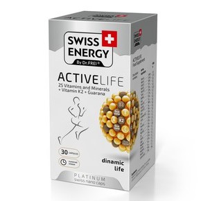 Viên Uống Bổ Sung Năng Lượng & Tăng Đề Kháng Swiss Energy Active Life (Hộp 30 Viên)