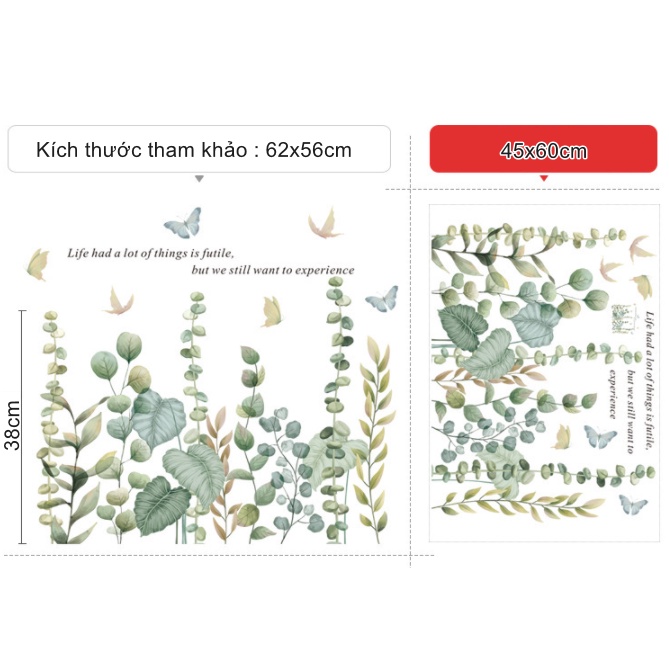 Decal trang trí tường - Dây leo đứng cực sang