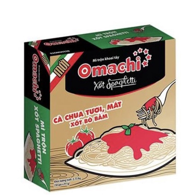 Mì Omachi trộn spaghetti