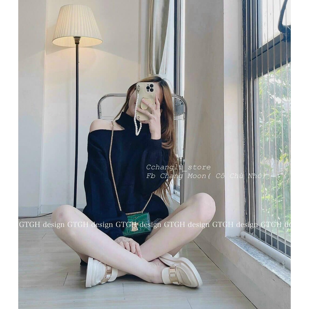 [Mã 2611THTRANG100K hoàn 10% xu đơn 99K] Áo len xẻ vai 3 màu xinh (kèm ảnh thật,video) | BigBuy360 - bigbuy360.vn