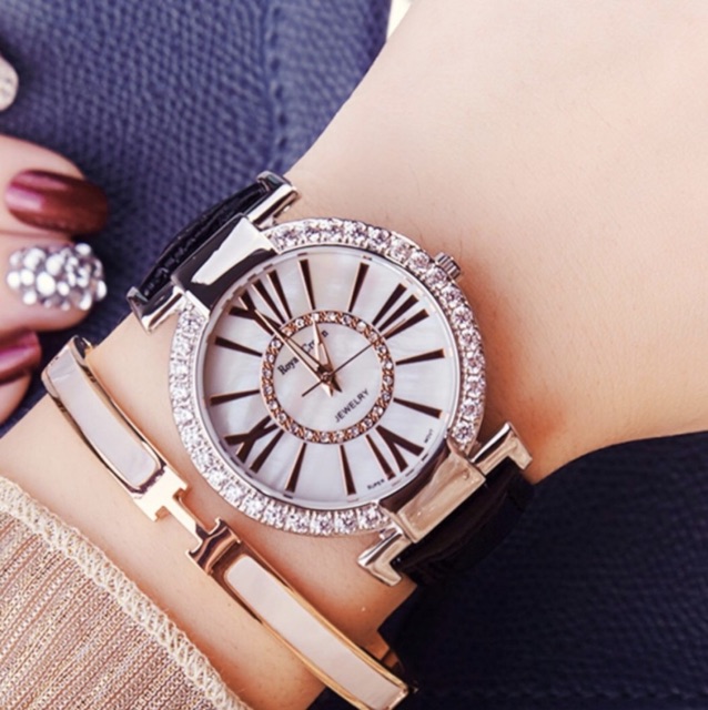Đồng hồ nữ chính hãng Royal Crown 6116 dây da các màu | BigBuy360 - bigbuy360.vn