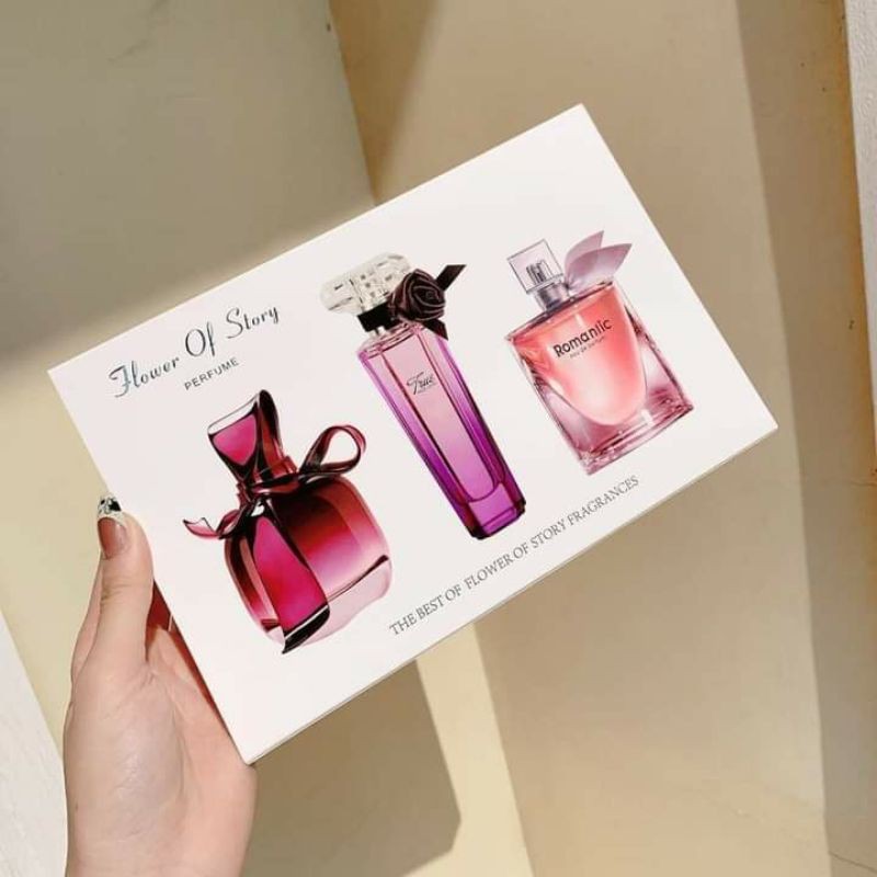 💮 SET NƯỚC HOA NỮ 3 CHAI FLOWER OF STORY SIÊU THƠM 💮💮