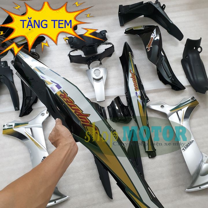 [TẶNG NGAY TEM XE] Dàn áo nhựa nguyên sinh ABS cao cấp MÀU ĐEN cho xe JUPITER V - B556