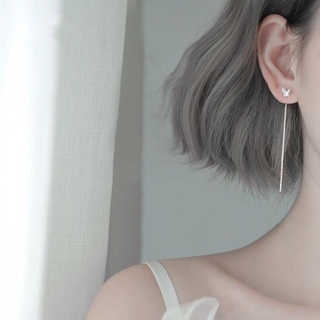 Đôi Bông Tai Mạ Bạc 925 Hình Bướm Xinh Xắn Cho Nữ