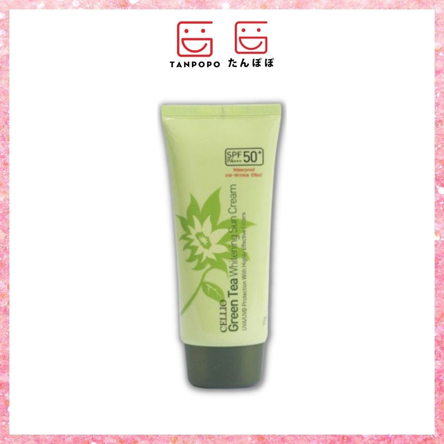 [Có sẵn] Kem Chống Nắng Cellio Green Tea Whitening Sun Cream SPF50 70g