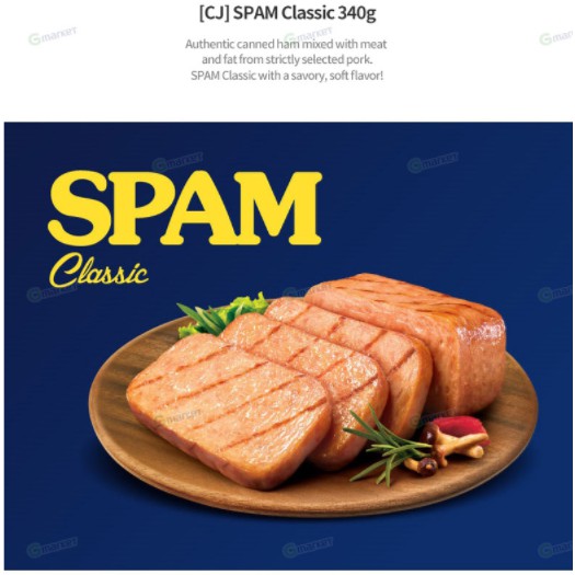 Thịt hộp Spam Classic hộp 340gr của Hàn quốc ĐỒ ĂN VẶT NGON RẺ