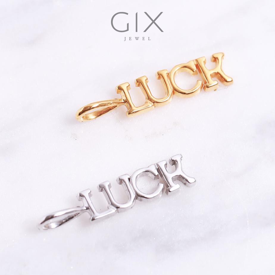 Mặt dây chuyền bạc mạ vàng cho nữ Luck may mắn tinh tế Gix Jewel SPGMDC11