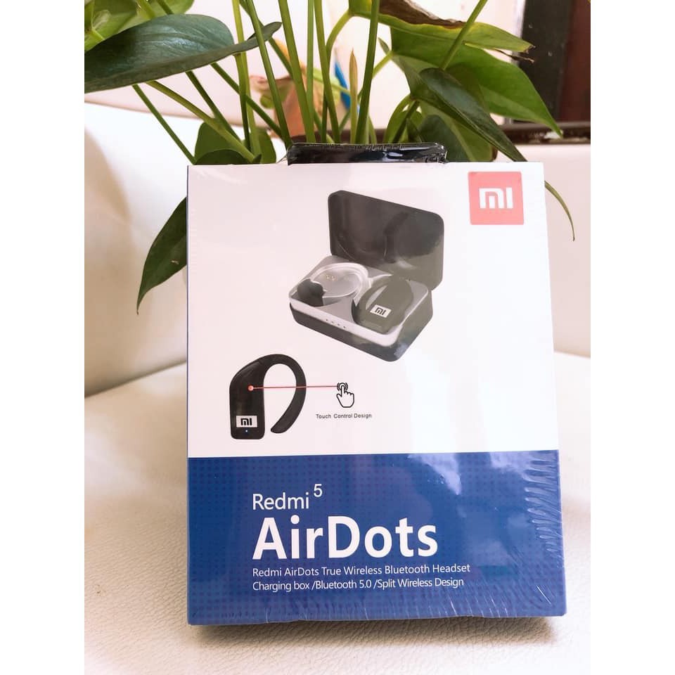 [ Rẻ Nhất Shopee + Có Video ]   Tai nghe Bluetooth Redmi 5 AirDots True Wireless - Bluetooth 5.0 - Dock Sạc - Cảm Biến,T