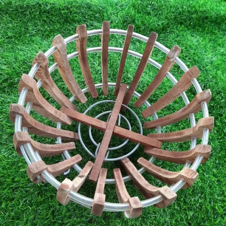 Chậu gỗ nhãn f25