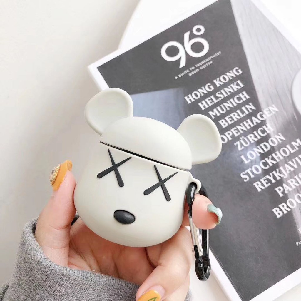 Vỏ Bảo Vệ Hộp Đựng Tai Nghe Airpods Hình Gấu Kaws Đáng Yêu Ốp