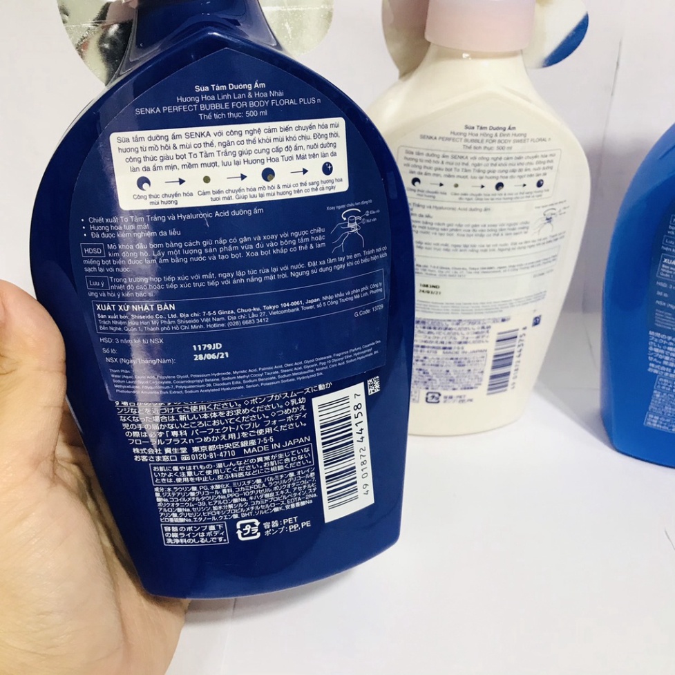 Sữa tắm dưỡng ẩm Senka Perfect Bubble for Body 500ml