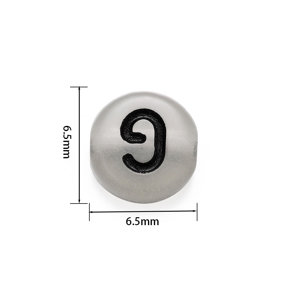 St.kunkka Bộ 100 HạT Xâu ChuỗI HìNh Chữ CáI 6.5mm NhiềU MàU SắC