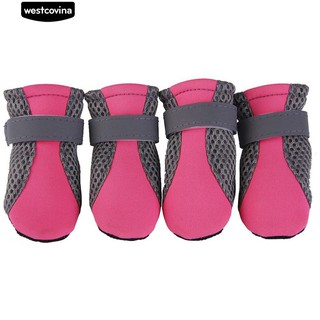 Set 4 Chiếc Giày Mềm Chống Trượt Cho Thú Cưng