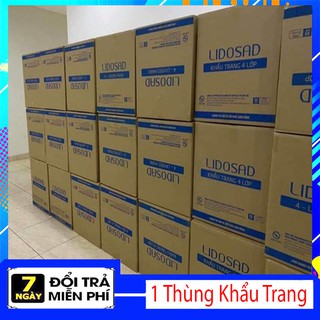 1 Thùng Nguyên Khẩu Trang Y Tế 4 Lớp Kháng Khuẩn Chuẩn LIDOSAD (1 thùng 50 hộp)