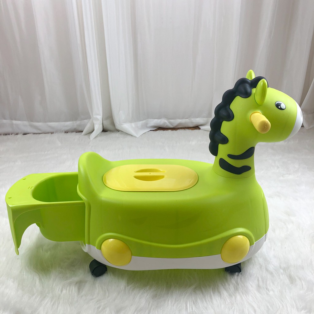 Bô trẻ con  𝑭𝒓𝒆𝒆𝒔𝒉𝒊𝒑  Bô trẻ con hình thú có bánh xe 2 trong 1 màu xanh lá 9BABY
