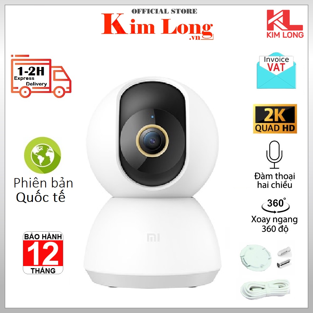 Camera giám sát Xiaomi 2K (2304p×1296p) 3MP Xiaomi C300 / MiHome 360 | Khẩu độ lớn F1.4 | AI phát hiện con người