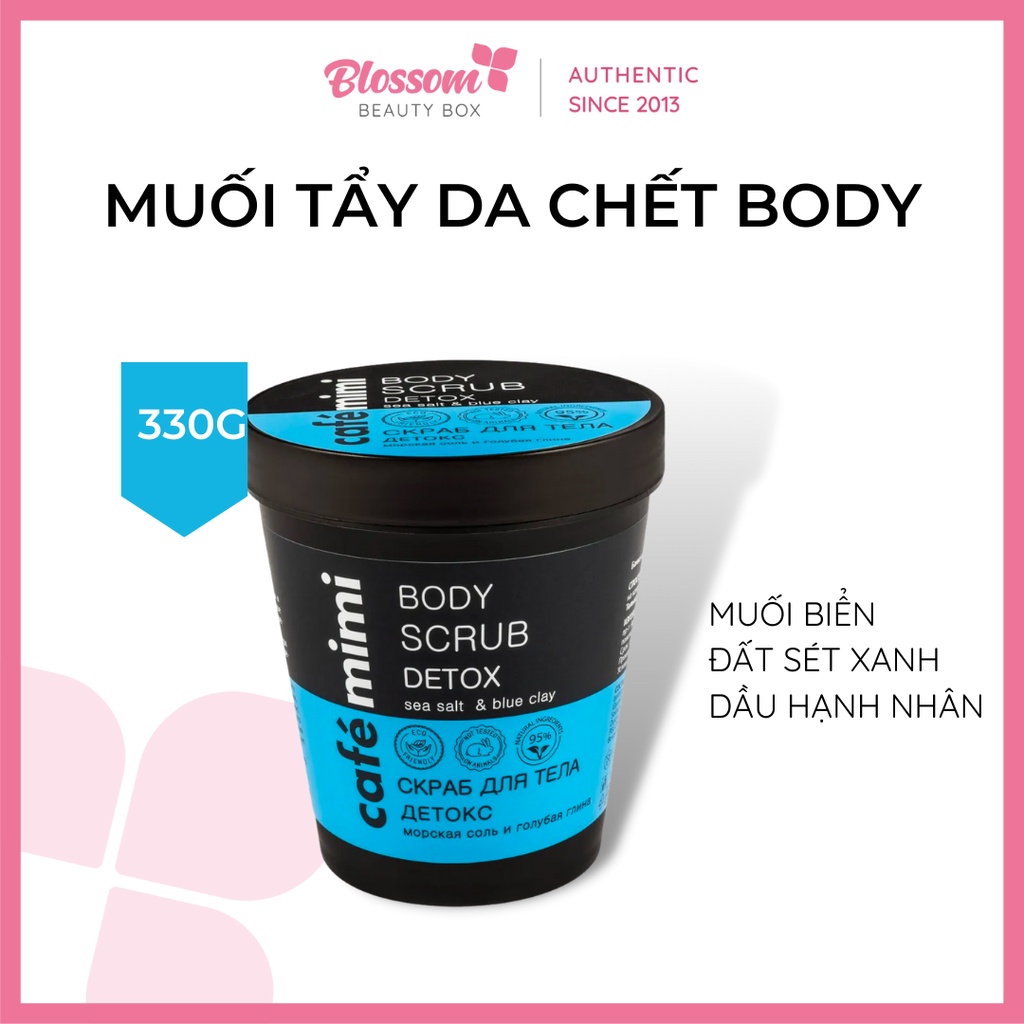 [300g] Tẩy da chết toàn thân body Cafe Mimi Detox