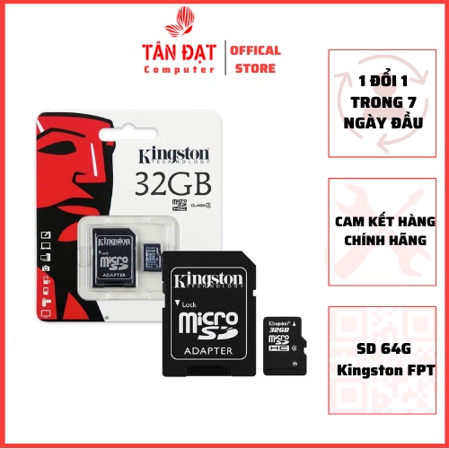 Thẻ nhớ Micro SD 32GB/64GB Kingston