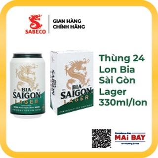 GIAO NHANH 1H Bia Sài Gòn Lager thùng 24 lon x 330ml