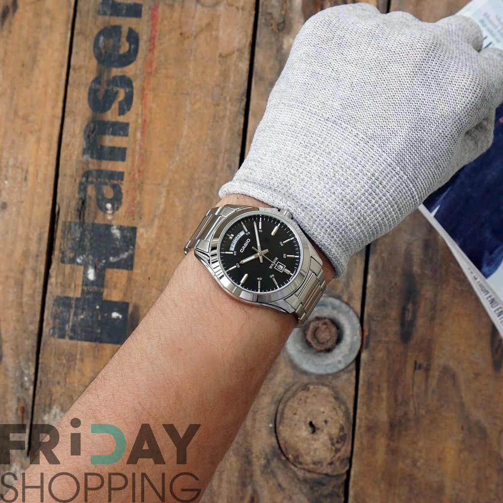 Đồng hồ Casio nam MTP-1370D-1A1VDF dây kim loại chính hãng