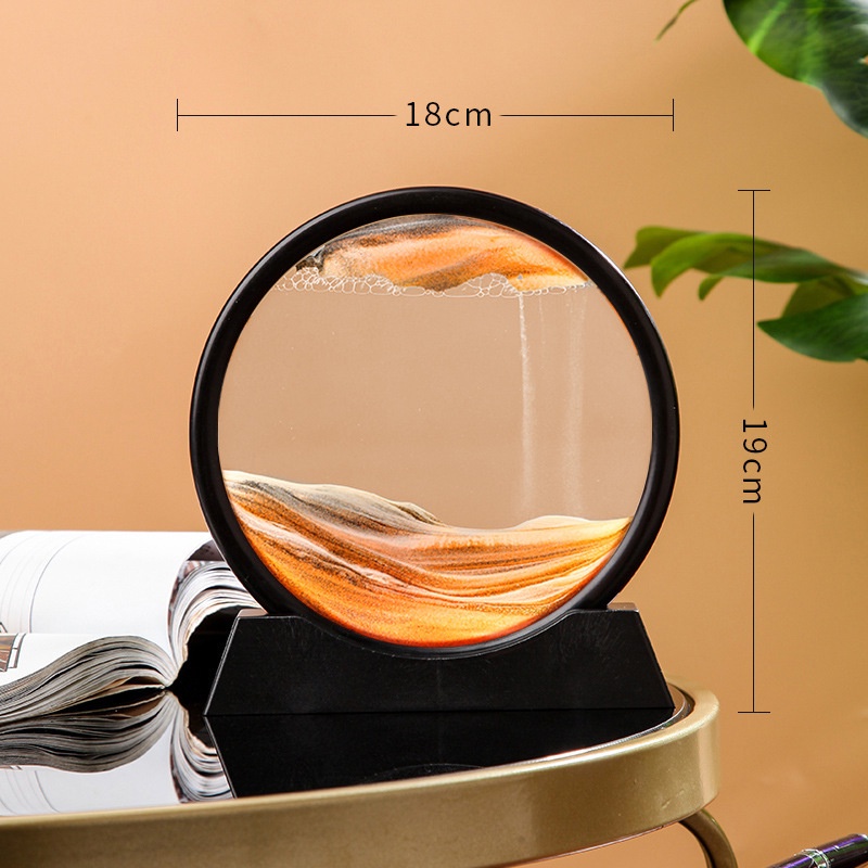 Tranh Cát Chảy Chuyển Động 3d Acrylic Hình Tròn Size Lớn 7 12 Inch Inck Để Bàn Cho Bé Gái Giá Rẻ Elegant Mini Hiện Đại
