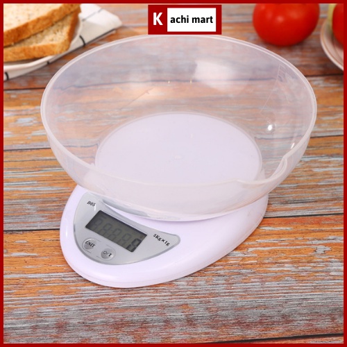 Cân điện tử B05 mini 5kg, cân rau củ, thực phẩm nhà bếp ( kèm đĩa cân và pin )