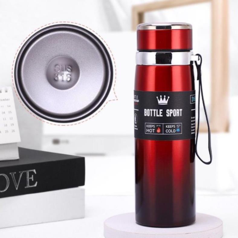 Bình Giữ Nhiệt [FREESHIP] Inox Bottle Sport 1000ML INOX Có Dây Xách