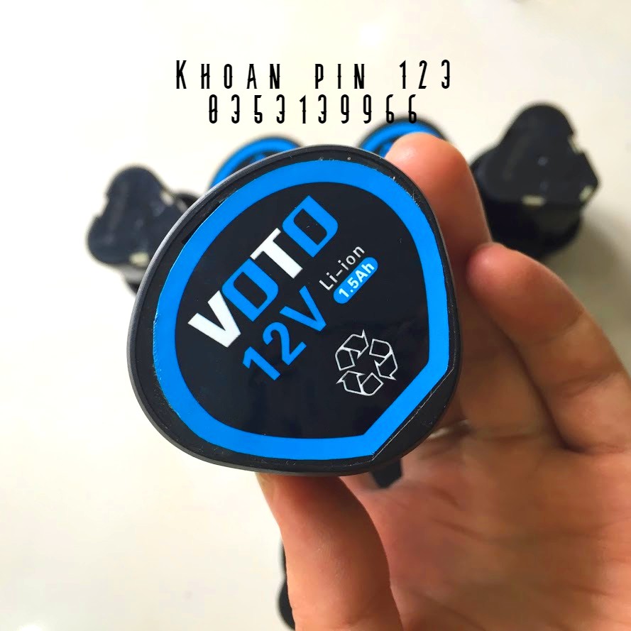 Combo Pin và Sạc pin Voto 12v dùng cho máy khoan pin