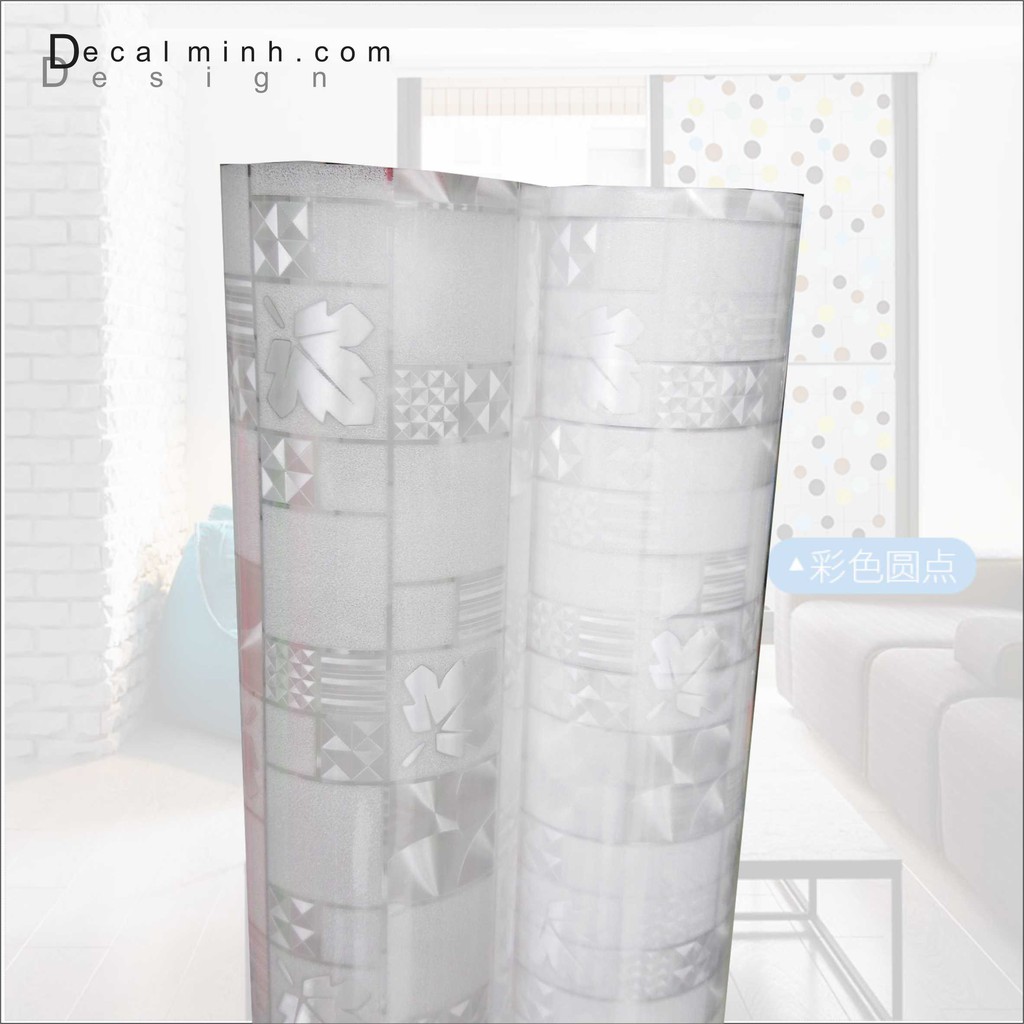 Decal dán kính 3D ô