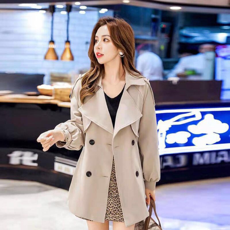 Áo Manto Kaki Nữ Dây Đai Buộc Nơ (2 Màu)