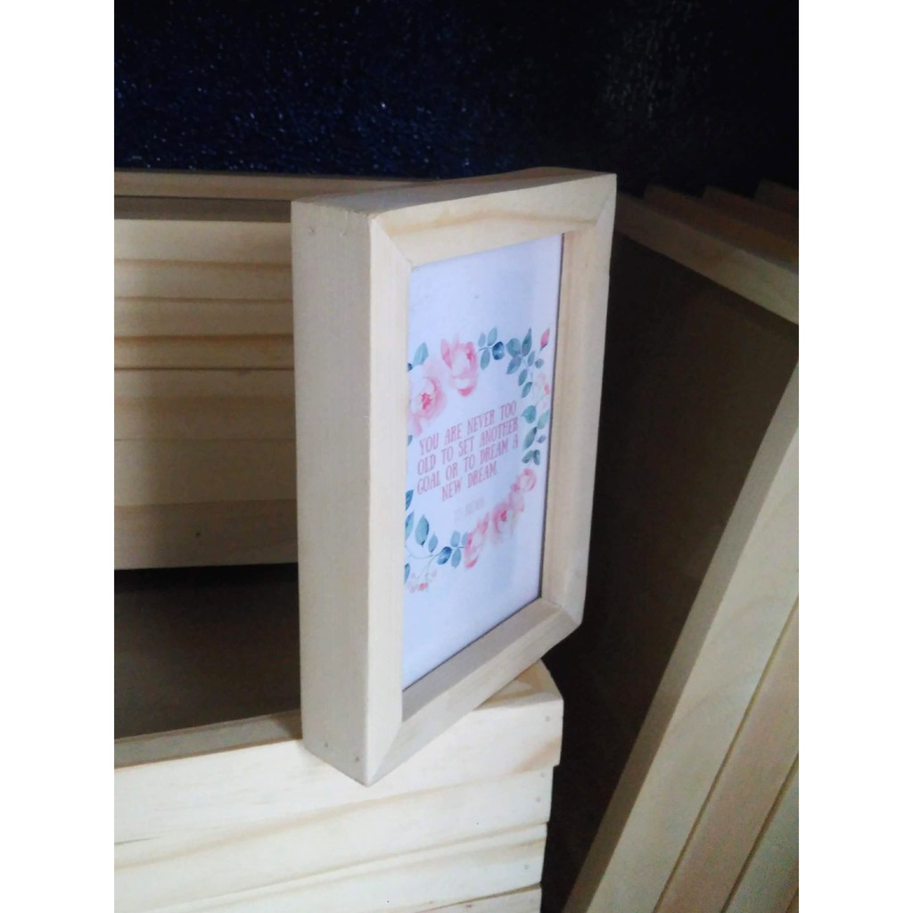 Khung ảnh A6 10x15 Postcard - Khung hình gỗ thông mặt kính - Khung ảnh đẹp để bàn - Picture Frames Tiệm Khung PT