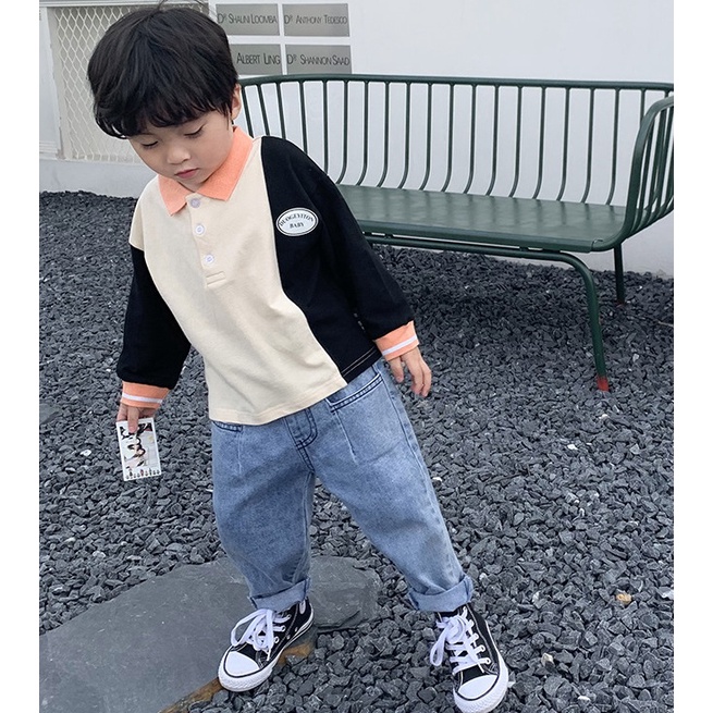QJ51 Size 90-130 (9-27kg) Quần jean bé trai (Quần dài thụng) Thời trang trẻ Em hàng quảng châu