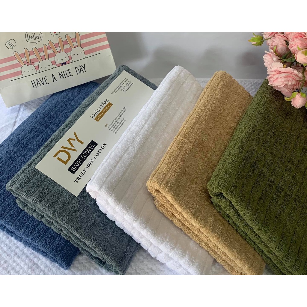 Khăn Tắm 100% Cotton , Khăn Mặt , Dày Dặn, Mềm Mại, Thấm Hút Nhanh
