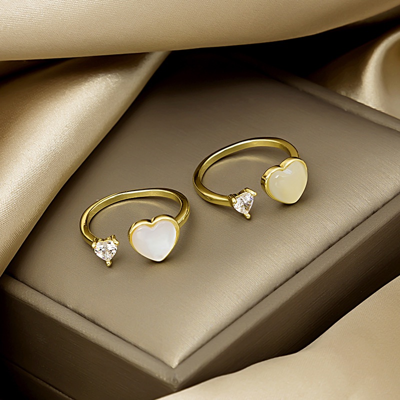 Nhẫn đeo tay dạng mở đính đá mắt mèo thời trang Hàn Quốc cho nữ