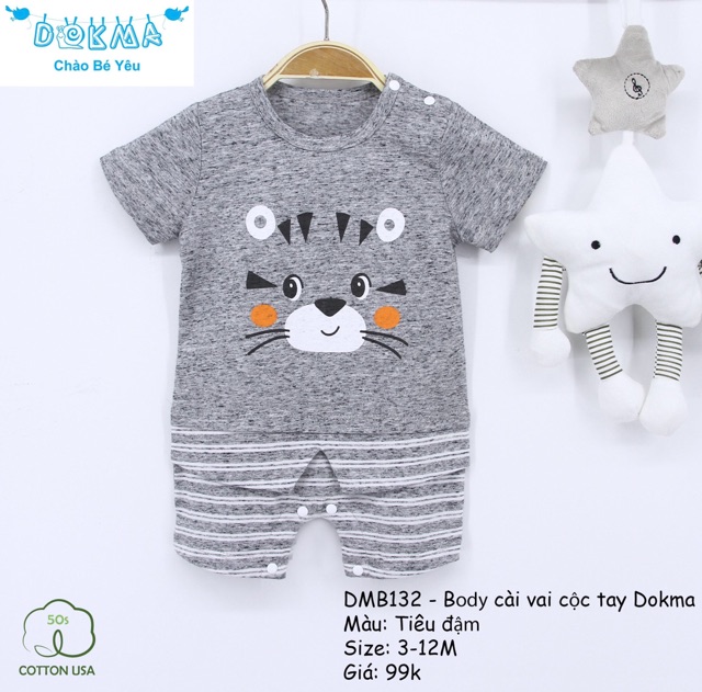 Bộ body cài vai in hình ngộ nghĩnh cho bé Dokma DMB132