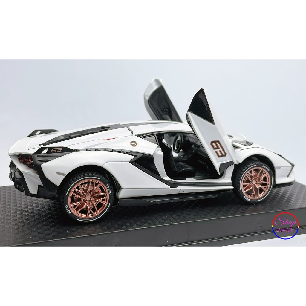 Xe mô hình sắt Lamborghini Sian FKP 37 TẶNG KÈM BIỂN SỐ tỉ lệ 1:32 hãng XHD