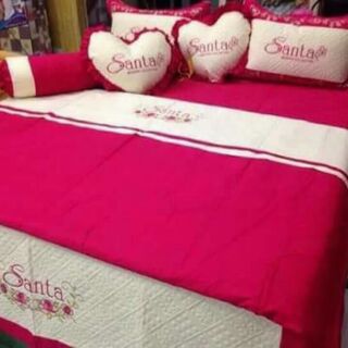 Set chăn ga gối cưới satin cotton