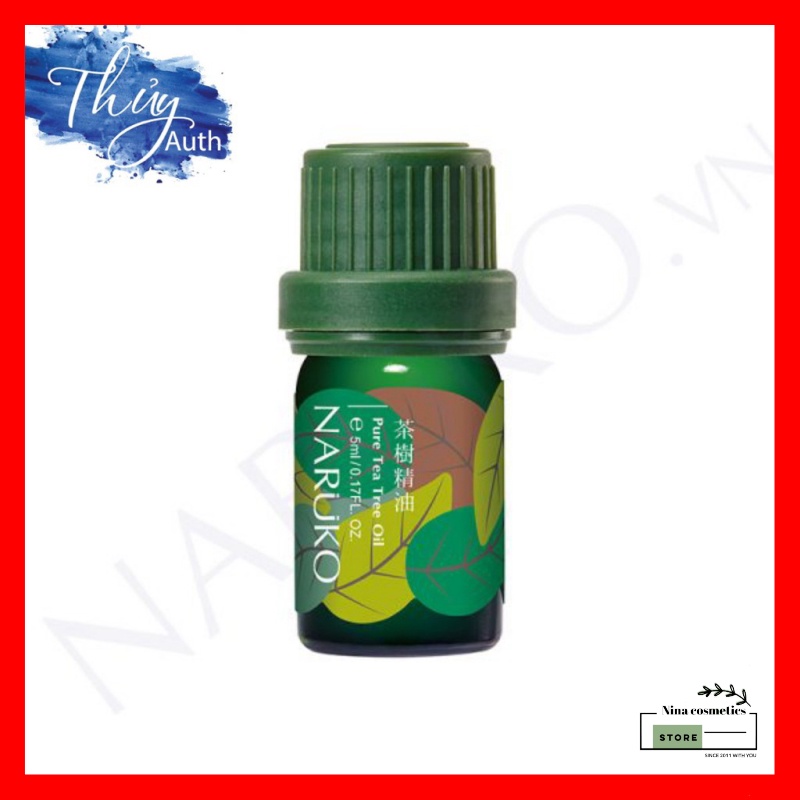 Tinh Dầu Trà Tràm Hữu Cơ Nguyên Chất Naruko Ngăn Ngừa Mụn Pure Tea Tree Oil 5ml