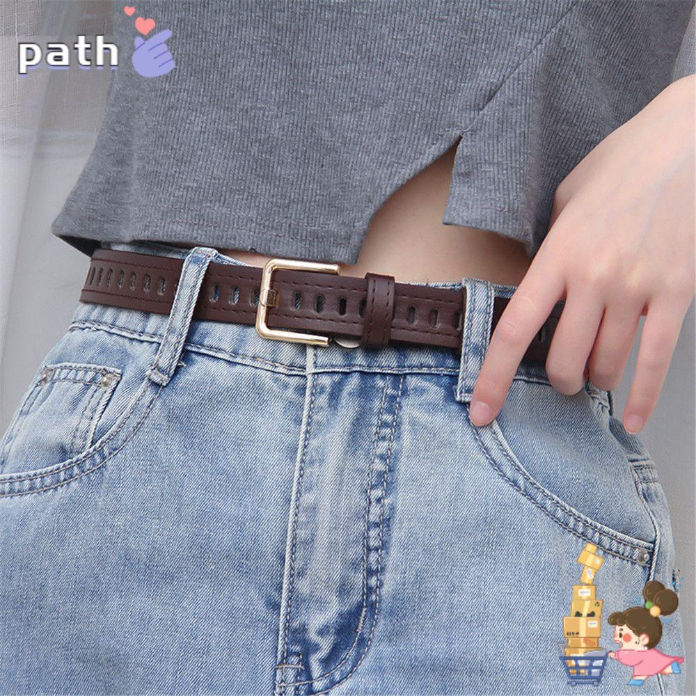 Thắt Lưng Da PU Có Thể Điều Chỉnh Phối Quần Jeans Sành Điệu Cho Nữ