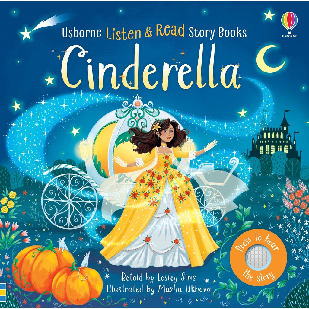Sách Usborne - Cinderella Listen and Read Story Sound Book - Âm thanh Cổ Tích Cô Bé Lọ Lem cho bé học tiếng anh