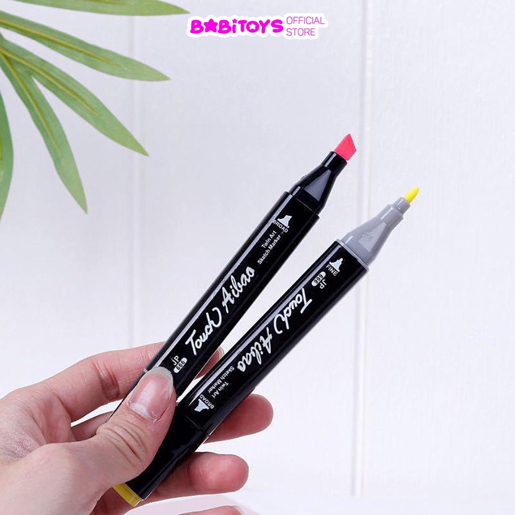 Bộ bút màu dạ, bút vẽ marker cao cấp chuyên dụng tặng kèm túi vải