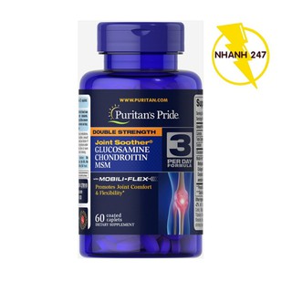 Viên uống giảm thoái hóa khớp,tăng cường dịch khớp giúp cử động linh hoạt Glucosamine Chondroitin&MSM 60 viên\