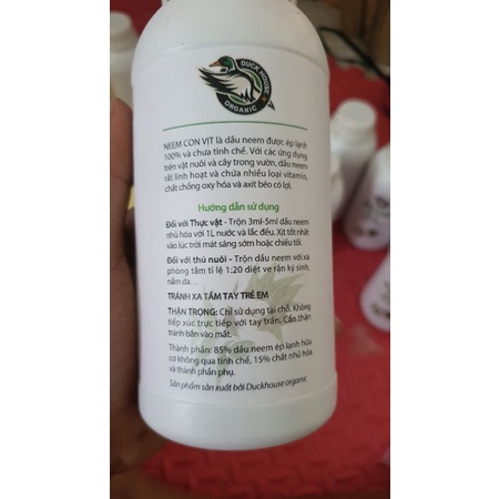 Neem oil geo tạo màng mix thêm tinh dầu chanh sả