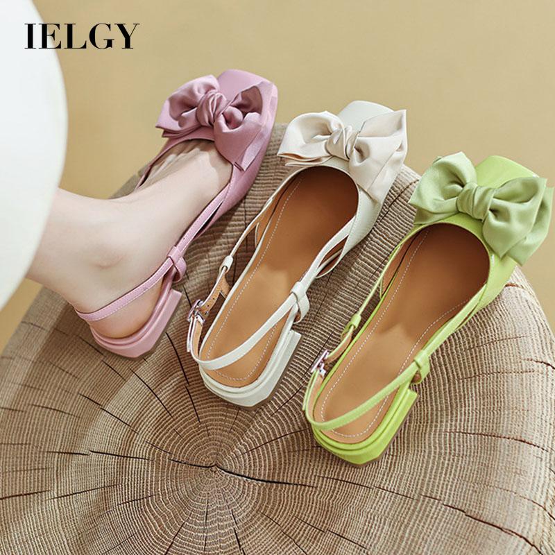 Giày sandal  IELGY đính nơ thời trang cho nữ