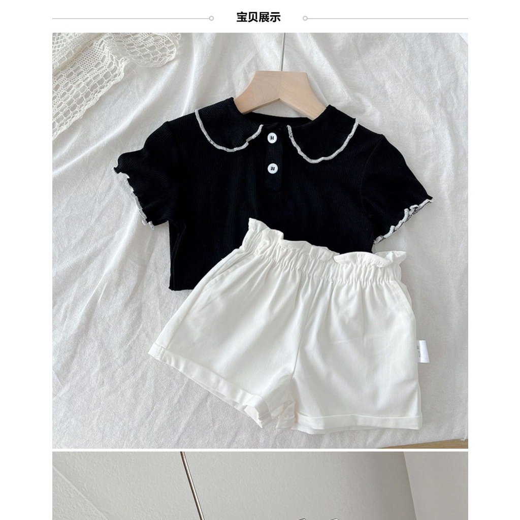 [Babycat Hàng Có Sẵn Bán Chạy Quần Short Cạp Cao Mùa Hè Phong Cách Hàn Quốc Nhật Bản/Hàn Quốc Cho Bé Gái
